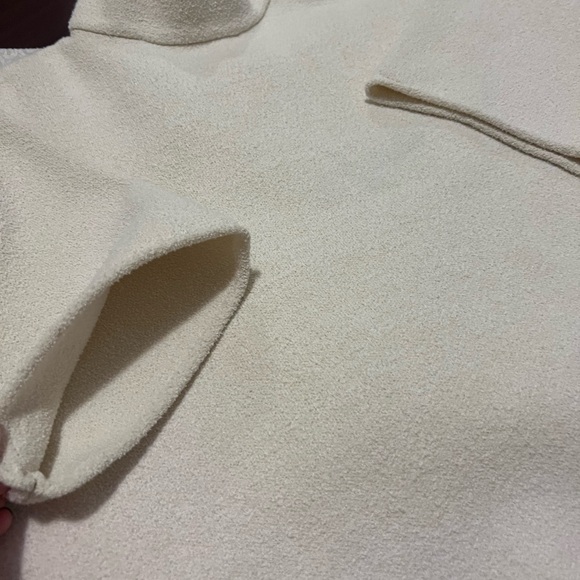 Zara Matching Set Cream Knit Top Skirt 2 Pc Outfit Minimalist Chic Cozy Lounge - Picture 6 of 15